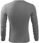 Мъжка тениска с дълъг ръкав, тъмно сив мрамор