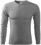 Мъжка тениска с дълъг ръкав, тъмно сив мрамор