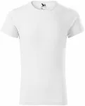 Мъжка тениска с завити ръкави, Бял