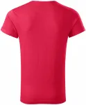 Мъжка тениска с завити ръкави, червен мрамор