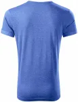 Мъжка тениска с завити ръкави, син мрамор