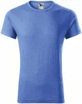 Мъжка тениска с завити ръкави, син мрамор