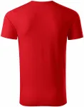 Мъжка тениска, текстуриран органичен памук, червен