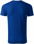 Мъжка тениска, текстуриран органичен памук, кралско синьо