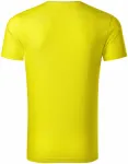 Мъжка тениска, текстуриран органичен памук, лимонено жълто