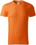 Мъжка тениска, текстуриран органичен памук, оранжево