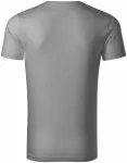 Мъжка тениска, текстуриран органичен памук, светло сребро