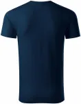 Мъжка тениска, текстуриран органичен памук, тъмно синьо