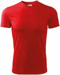 Тениска с асиметрично деколте, червен