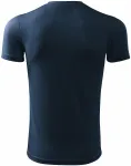 Тениска с асиметрично деколте, тъмно синьо