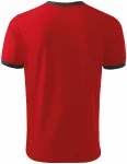 Унисекс контраст тениска, червен