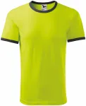 Унисекс контраст тениска, липово зелено