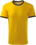 Унисекс контраст тениска, жълт
