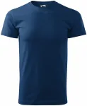 Унисекс тениска с по-голямо тегло, среднощно синьо