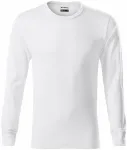 Устойчива мъжка тениска с дълъг ръкав, Бял
