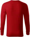 Устойчива мъжка тениска с дълъг ръкав, червен