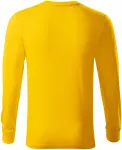 Устойчива мъжка тениска с дълъг ръкав, жълт